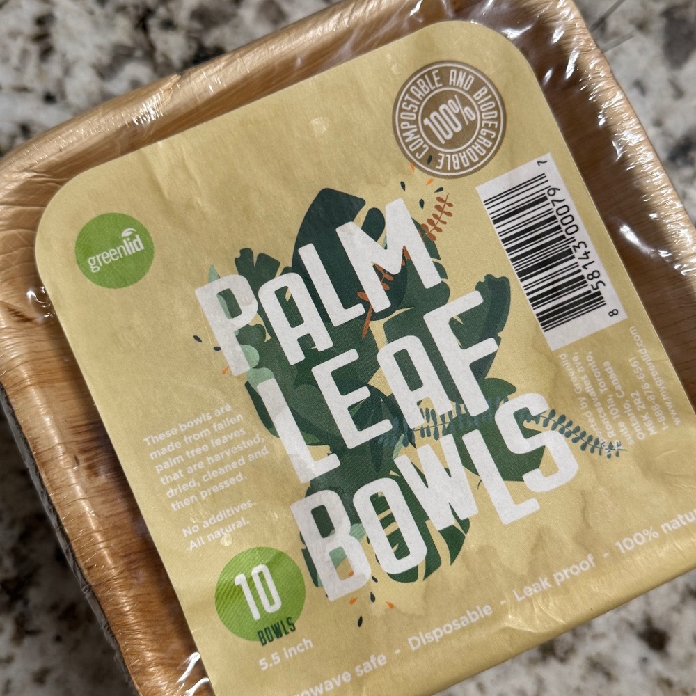 Natural Palm Leaf Bowls